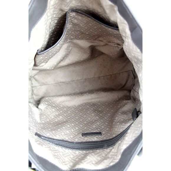 LARGE Cole Haan GRAY GENUINE LEATHER TOTE TOP HANDLES SHOULDER BAG HANDBAG PURSE - Picture 8 of 13